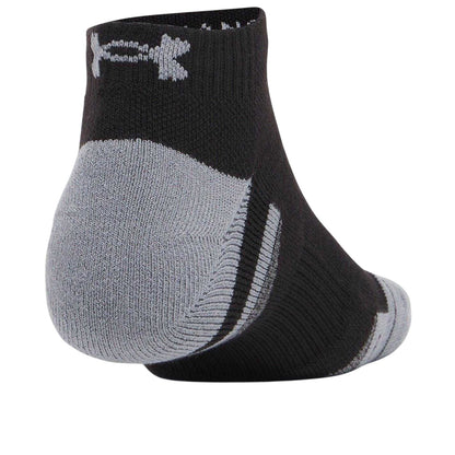 Black-Grey - Back - Under Armour Unisex Adult Performance Tech Ankle Socks (Pack of 3)