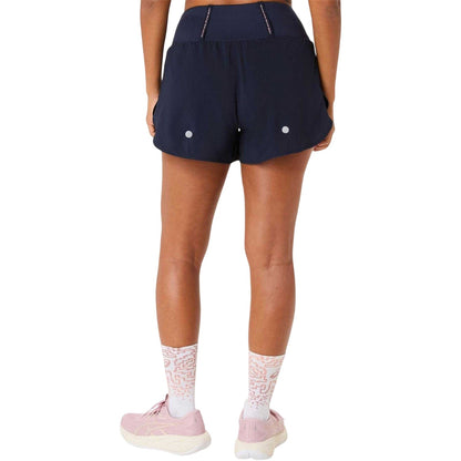 Midnight - Back - Asics Womens-Ladies Running Shorts