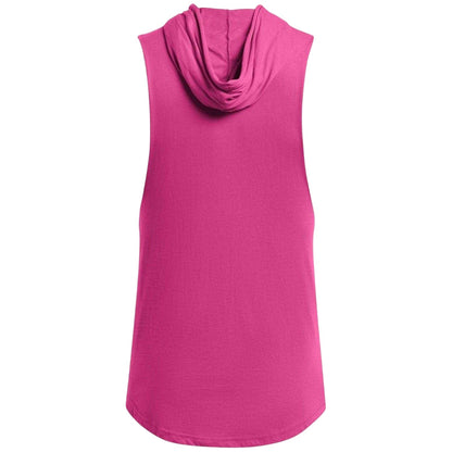 Pink - Back - Under Armour Mens Project Rock Graphic Print Sleeveless Hoodie