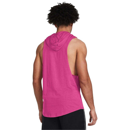 Pink - Lifestyle - Under Armour Mens Project Rock Graphic Print Sleeveless Hoodie