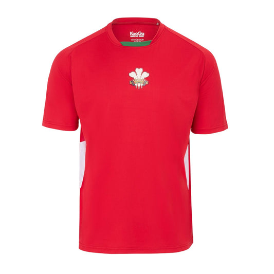 Red - Front - KooGa Mens Wales RU Jersey Regular T-Shirt
