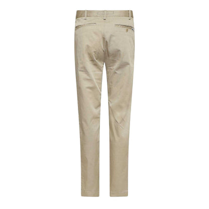 Beige - Back - Lacoste Mens Cotton Slim Chinos