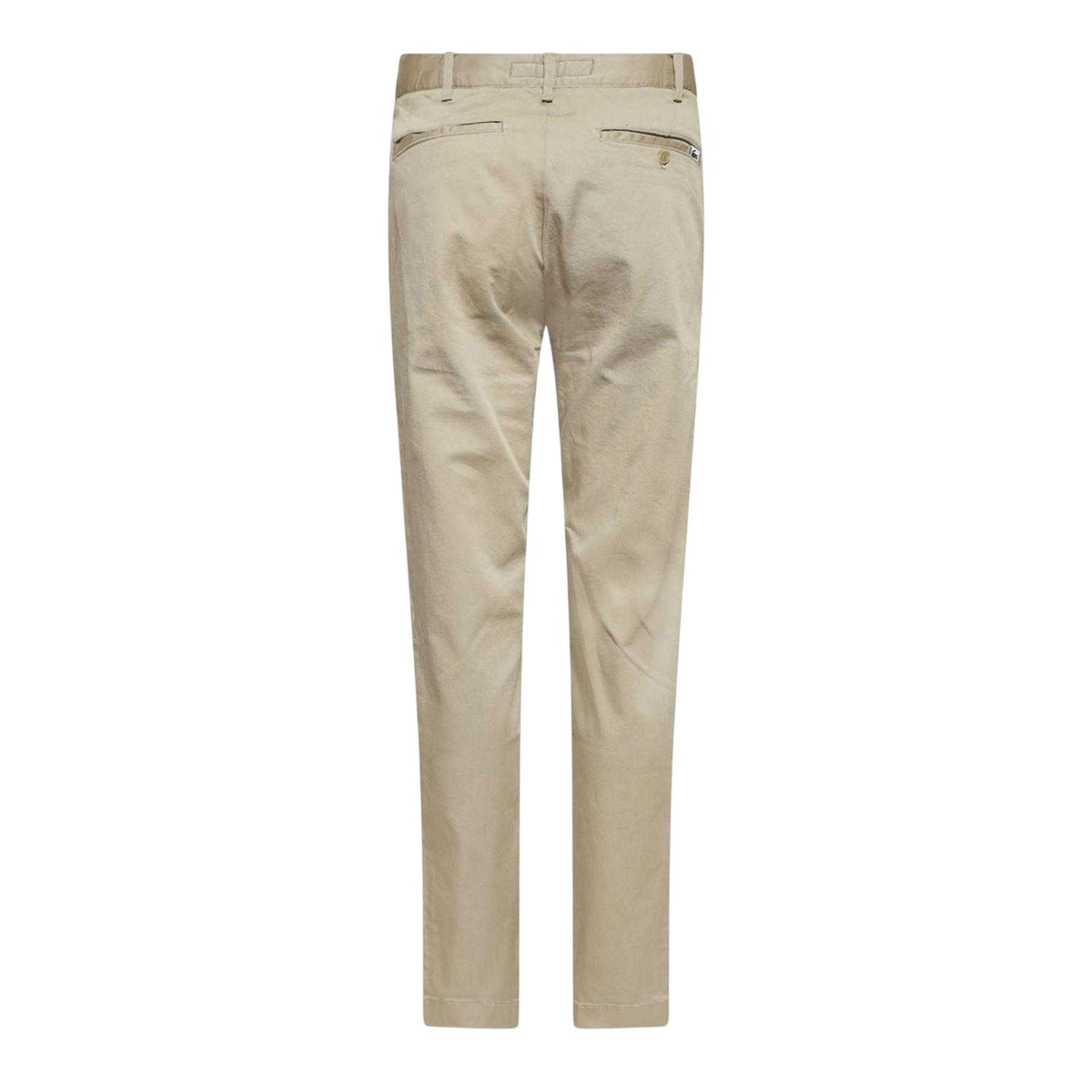Beige - Back - Lacoste Mens Cotton Slim Chinos