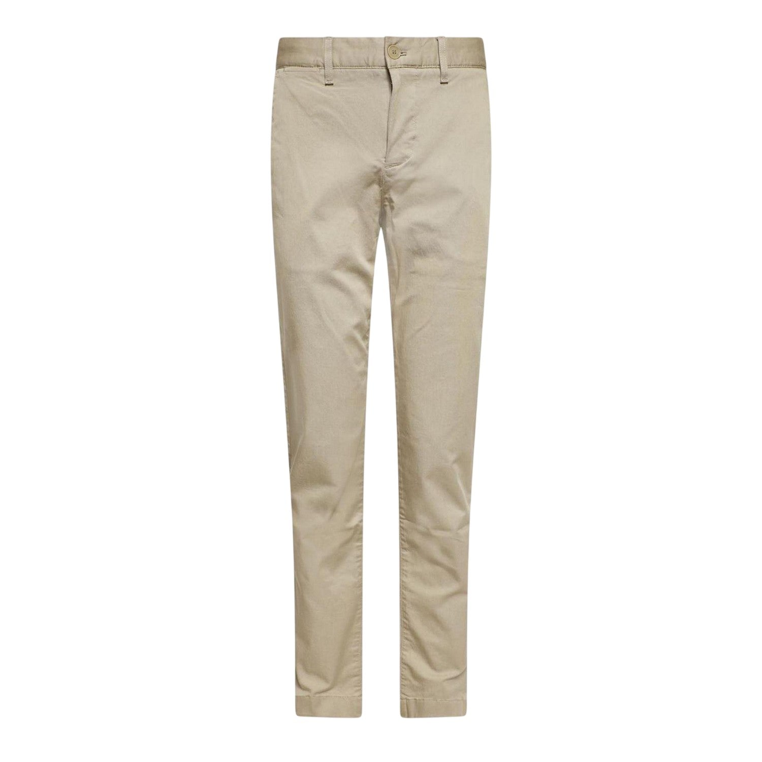 Beige - Front - Lacoste Mens Cotton Slim Chinos