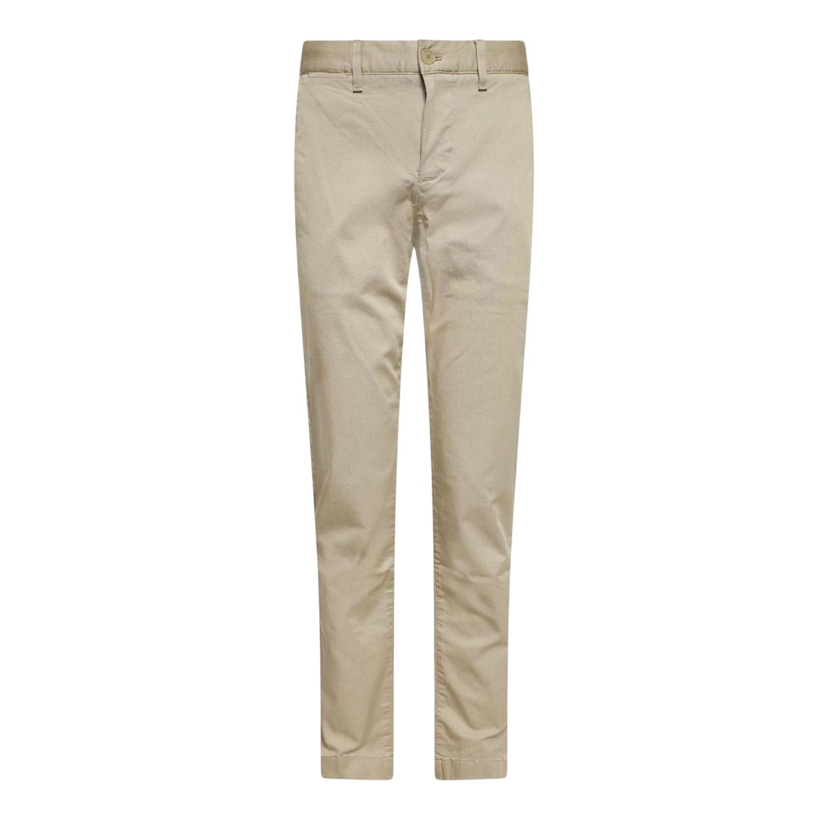 Beige - Front - Lacoste Mens Cotton Slim Chinos