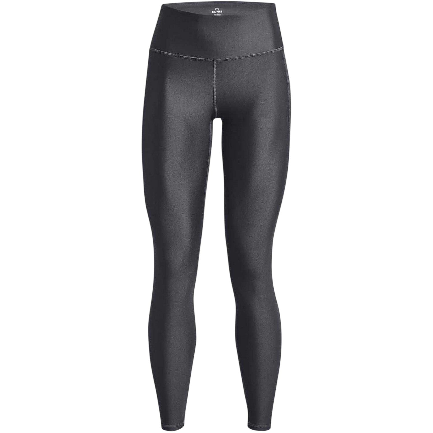 Pitch Grey - Front - Under Armour Womens-Ladies HeatGear Branded Leggings