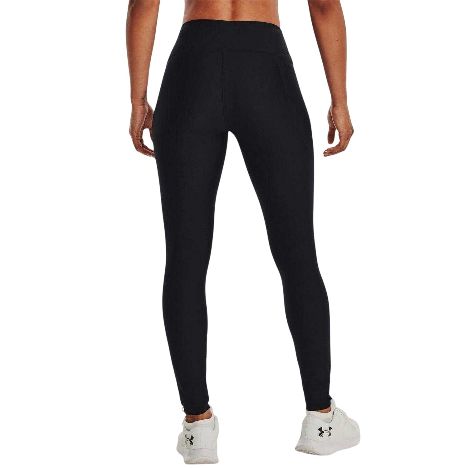 Black-White - Back - Under Armour Womens-Ladies Performance High Waist Leggings