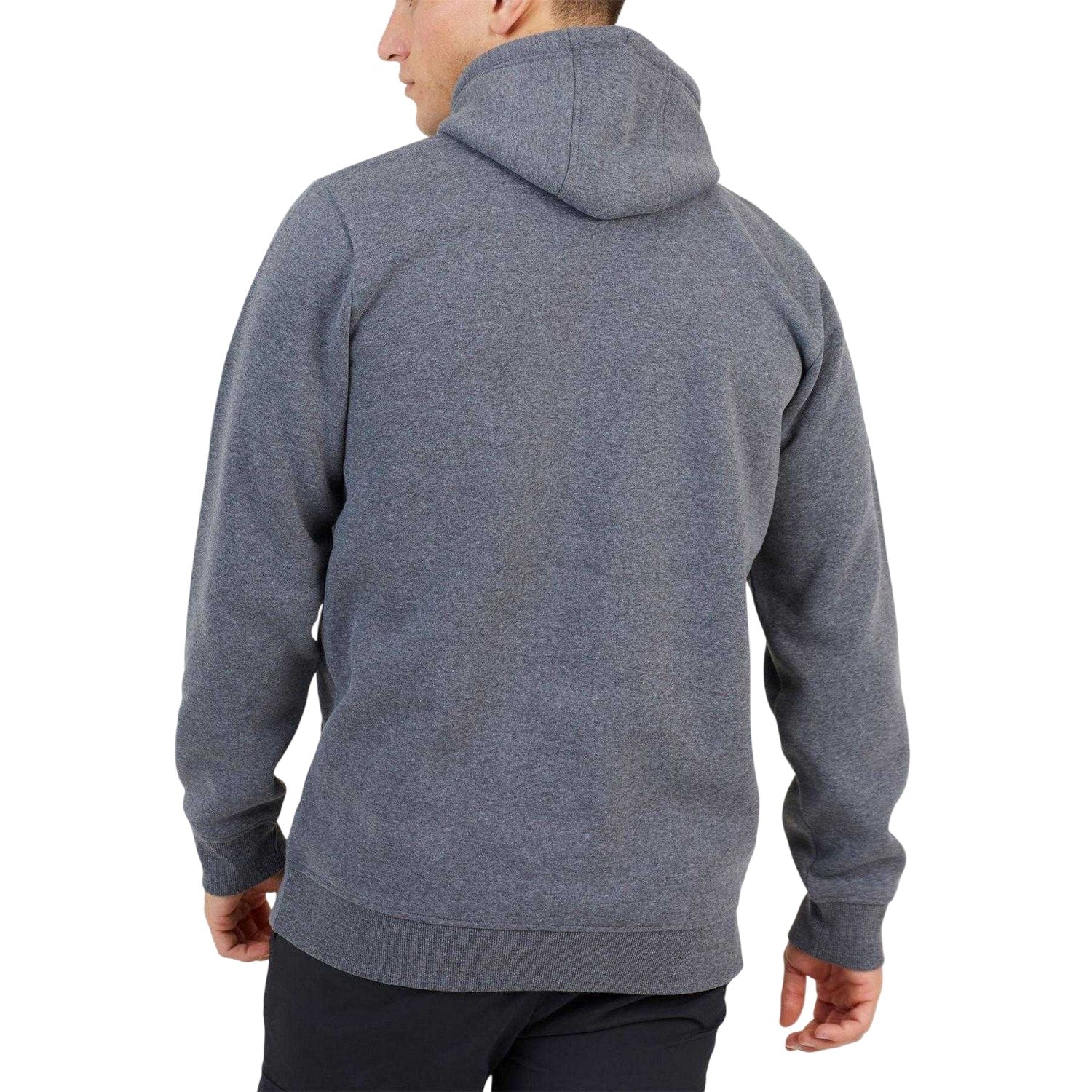 Charcoal Marl - Back - Brave Soul Mens Pullover Hoodie