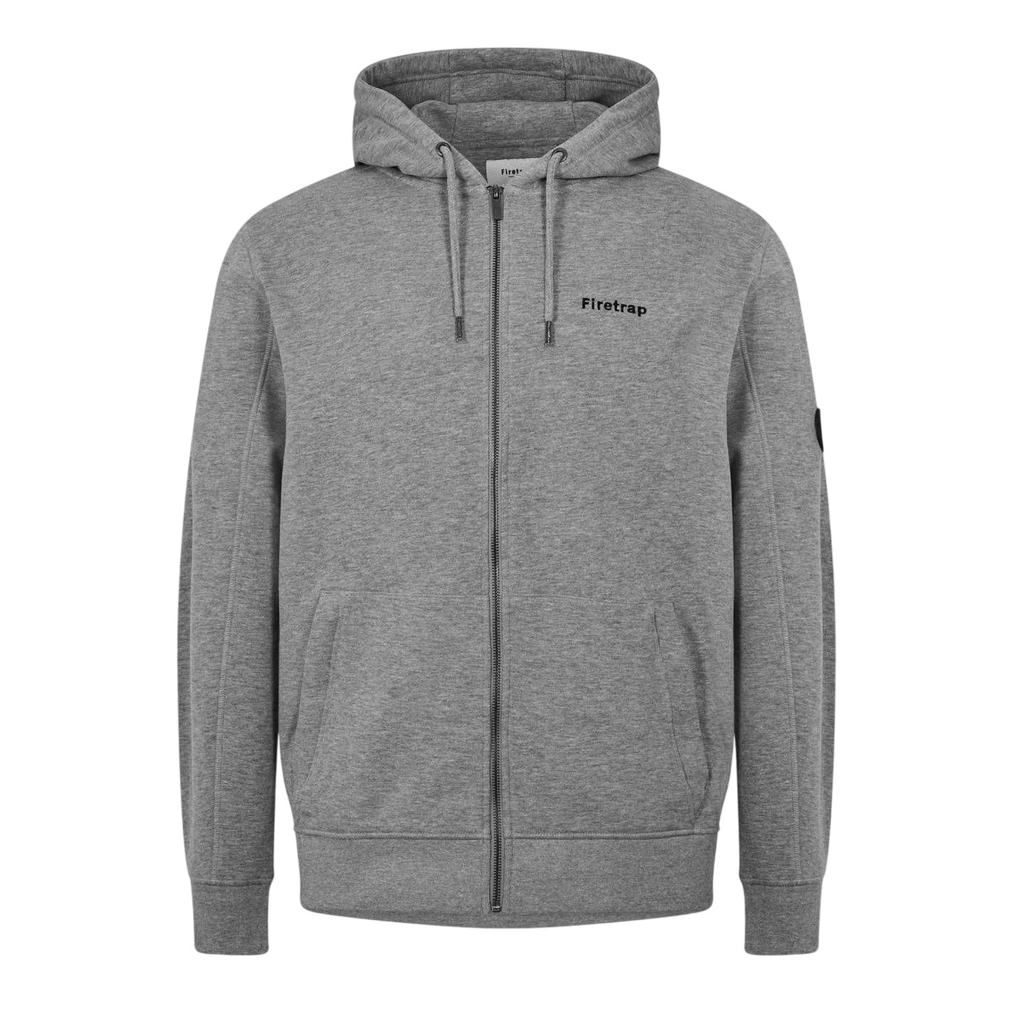 Grey Marl - Front - Firetrap Mens Brunel Full Zip Hoodie
