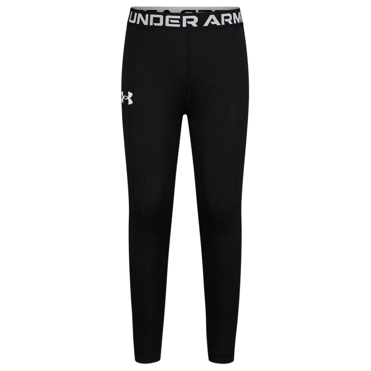 Black - Front - Under Armour Girls Jaq Athletic Tights