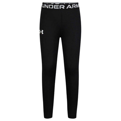 Black - Front - Under Armour Girls Jaq Athletic Tights