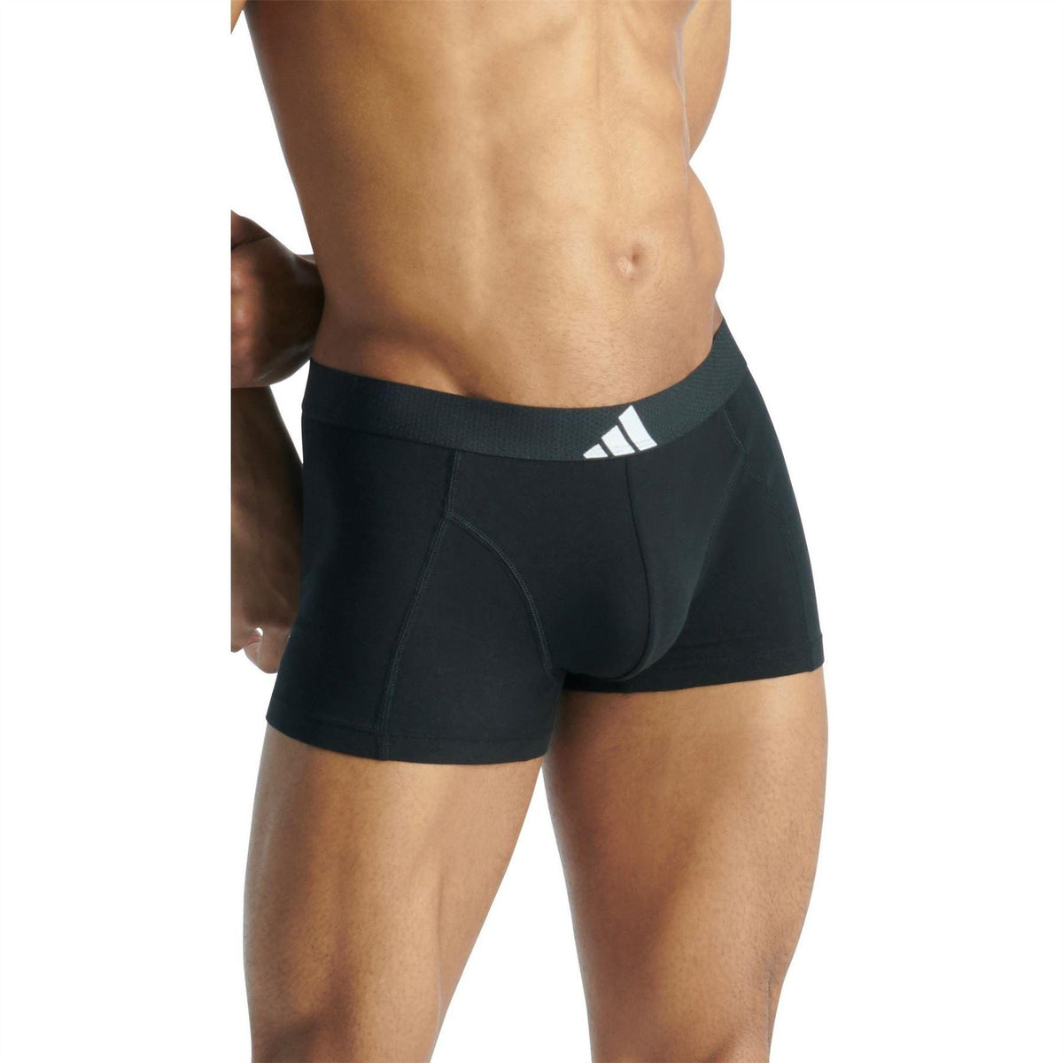 Grey-Black - Lifestyle - Adidas Mens Active Flex Boxer Briefs (Pack of 2)