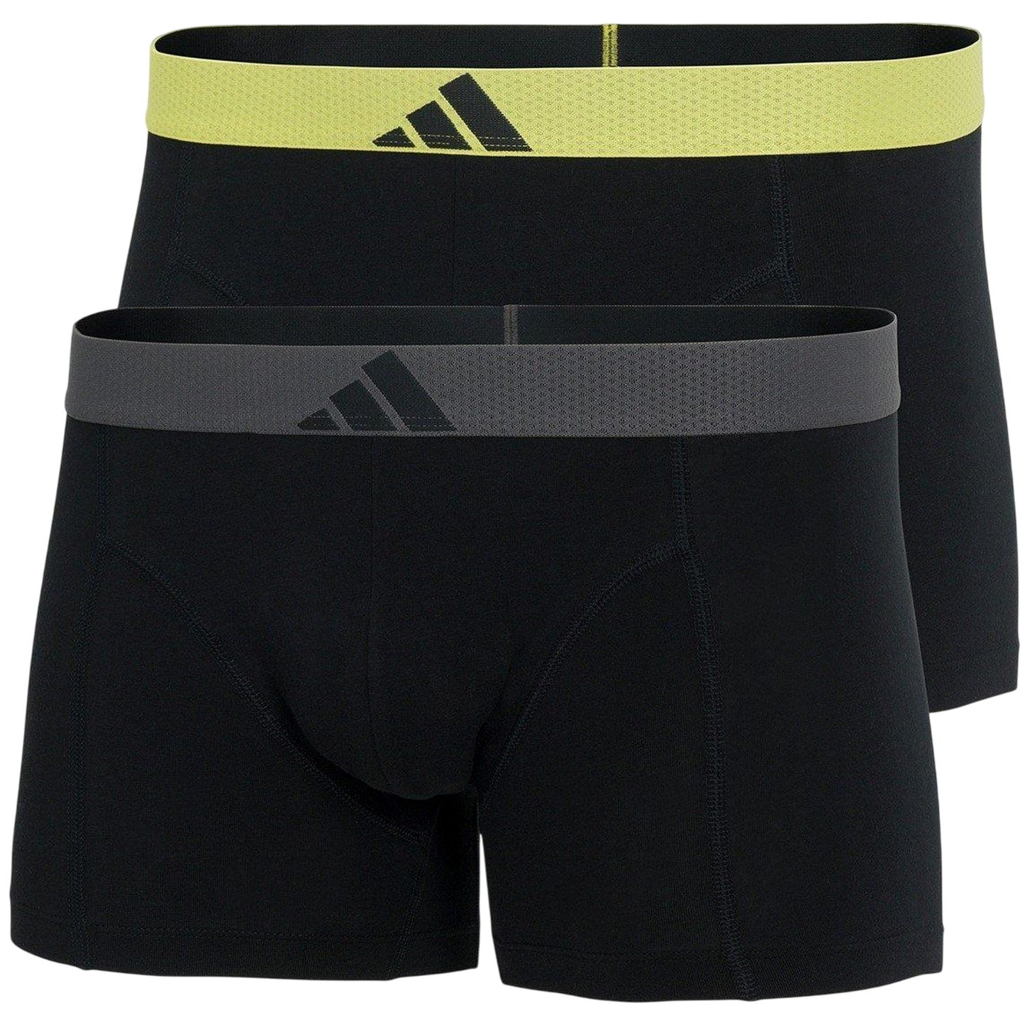 Grey-Green - Front - Adidas Mens Active Flex Boxer Briefs (Pack of 2)