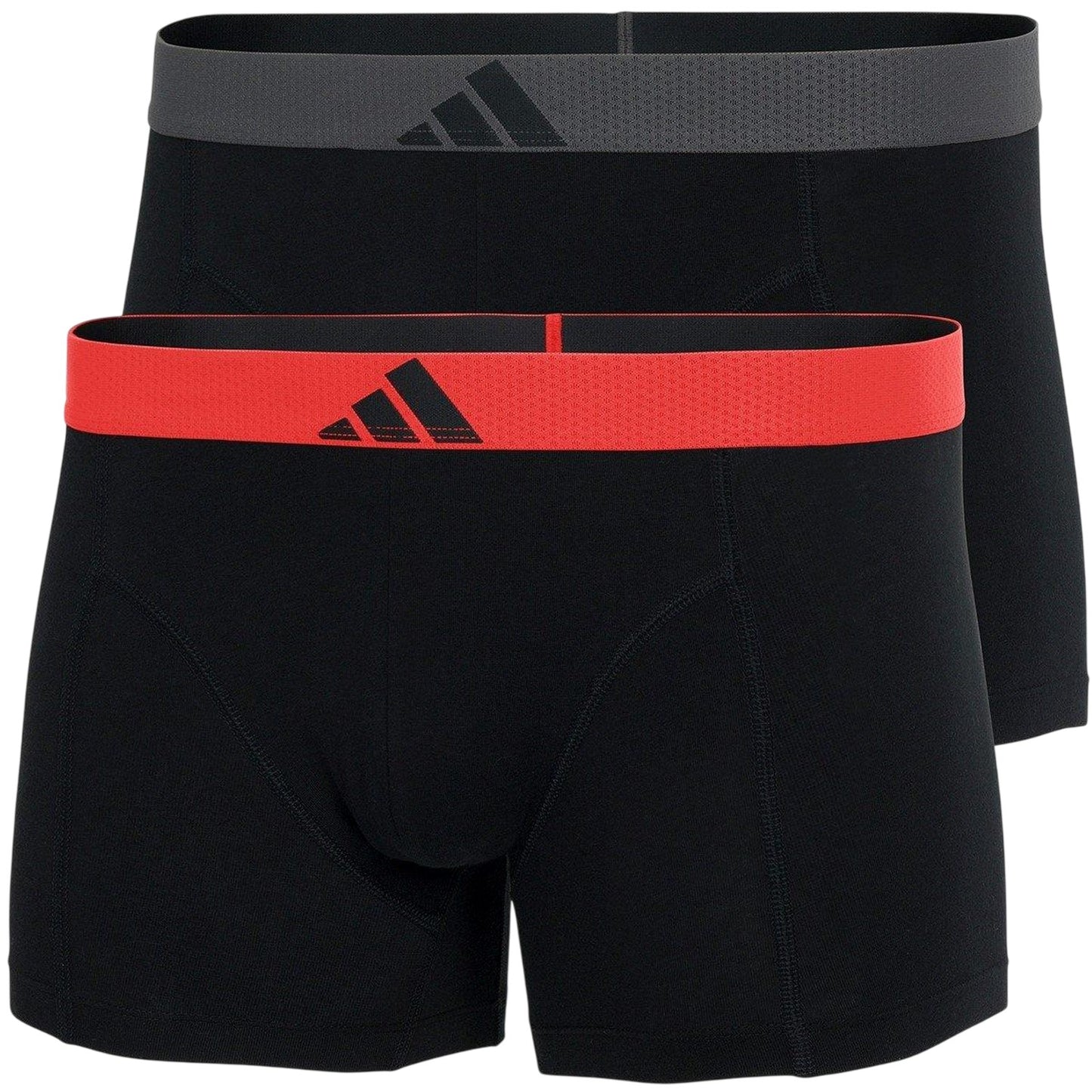 Black - Front - Adidas Mens Active Flex Boxer Briefs (Pack of 2)