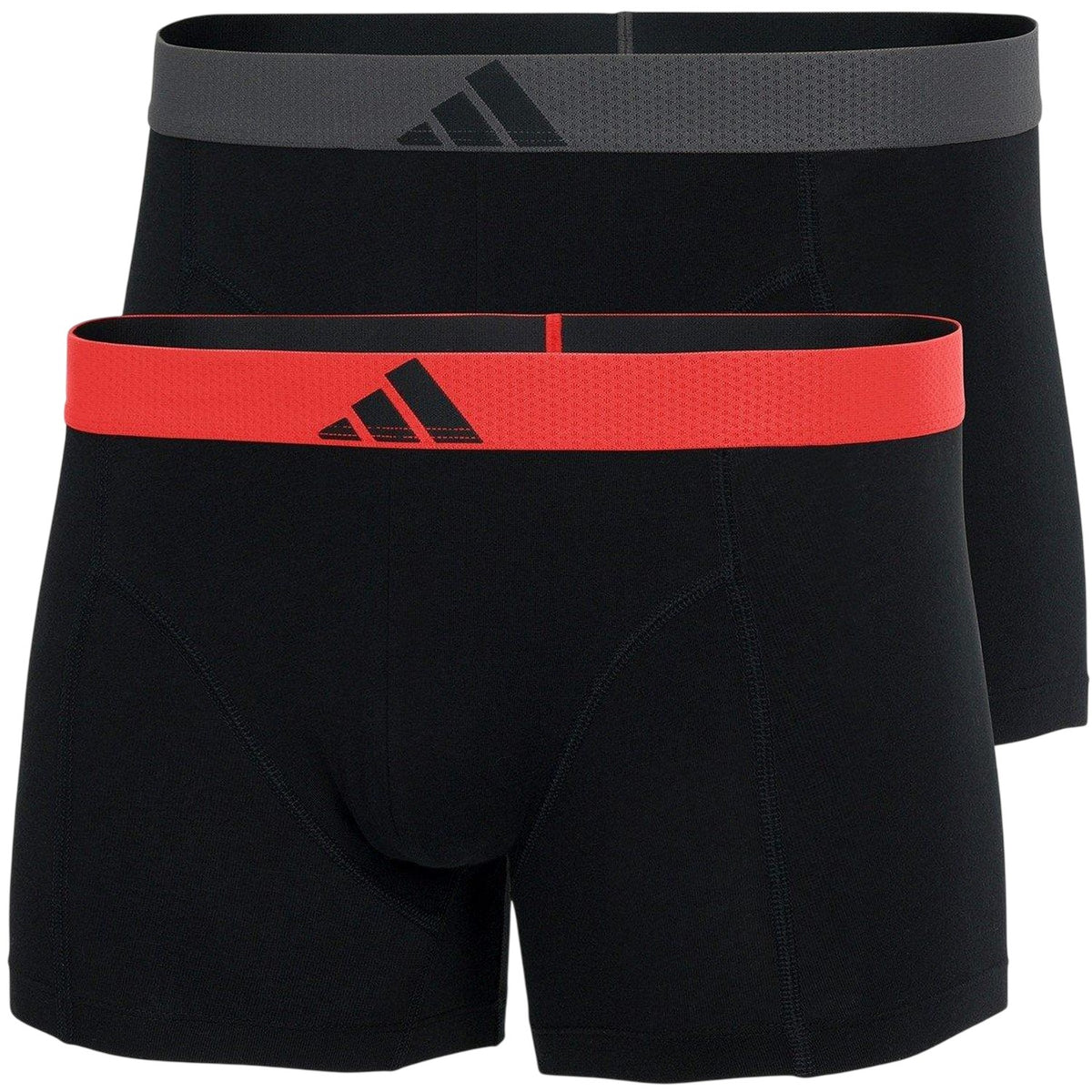 Black - Front - Adidas Mens Active Flex Boxer Briefs (Pack of 2)