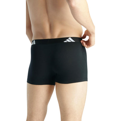 Black - Back - Adidas Mens Active Flex Boxer Shorts (Pack of 5)