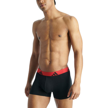Black-Multicoloured - Side - Adidas Mens Active Flex Boxer Shorts (Pack of 5)