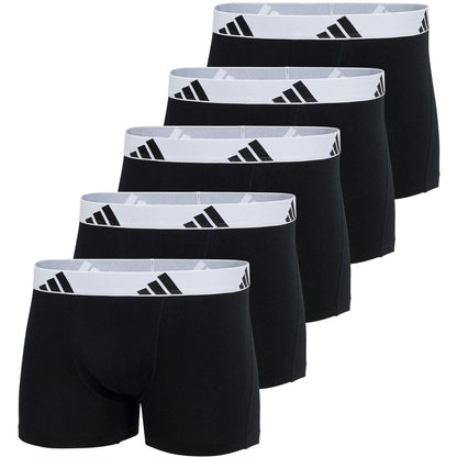 Black-White - Front - Adidas Mens Active Flex Boxer Shorts (Pack of 5)