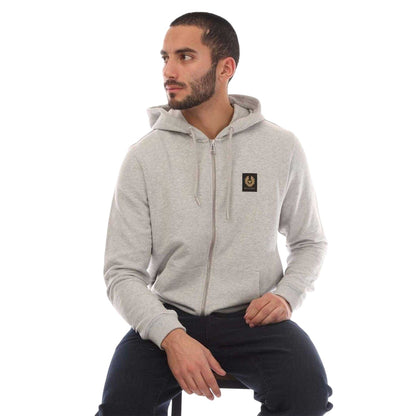 Silver - Lifestyle - Belstaff Mens Full Zip Hoodie