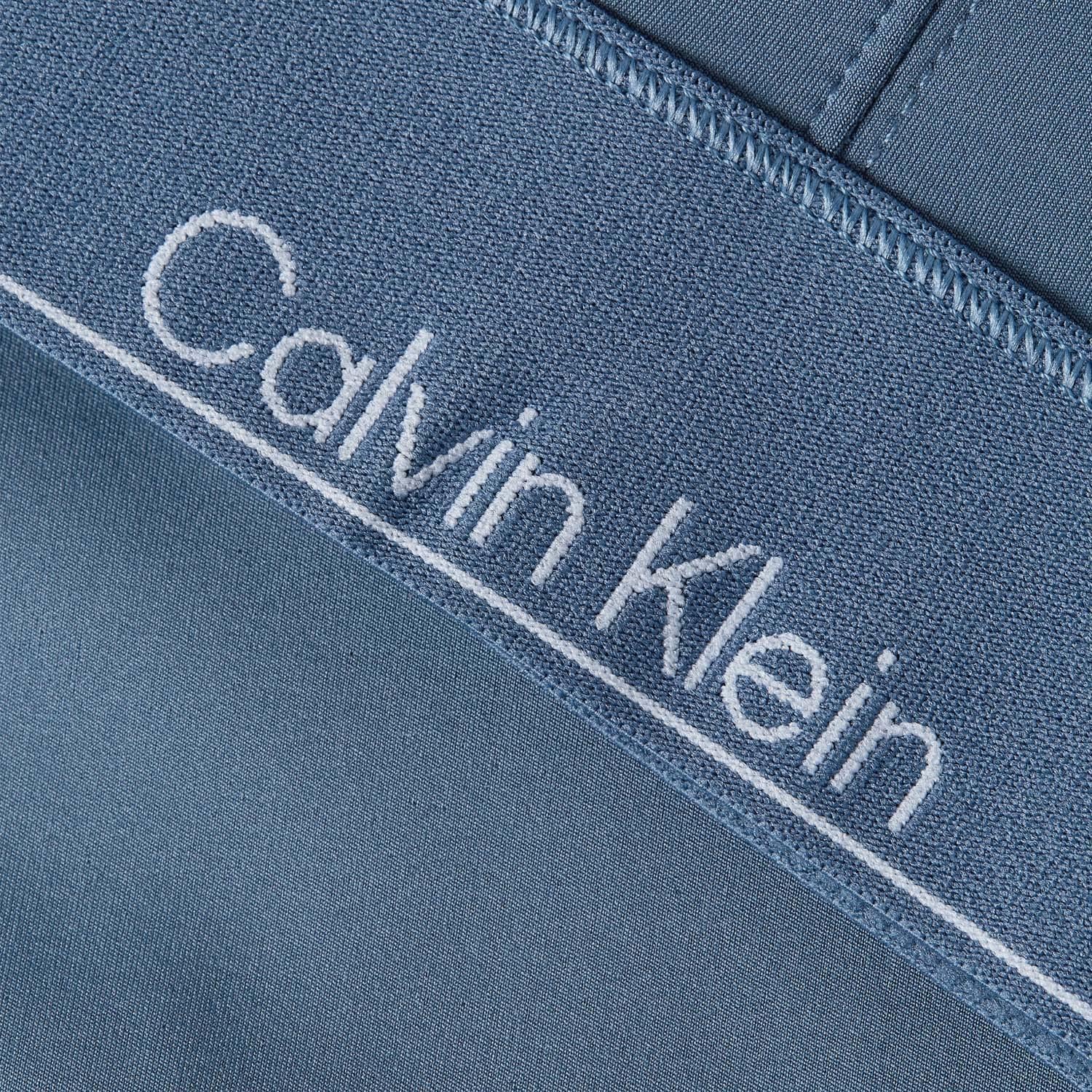 Blue - Side - Calvin Klein Womens-Ladies Gym Crop T-Shirt