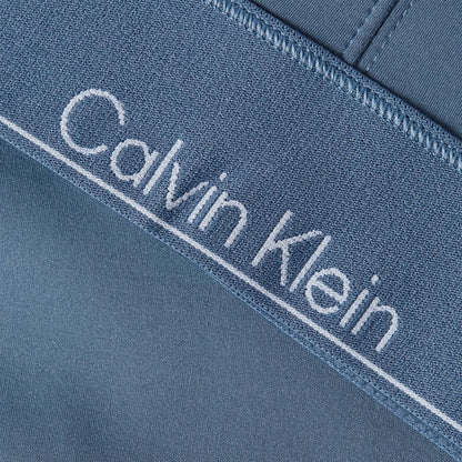 Blue - Side - Calvin Klein Womens-Ladies Gym Crop T-Shirt