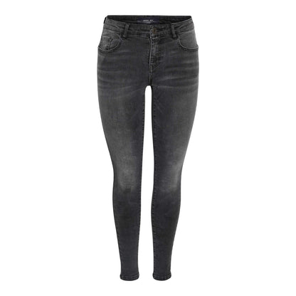 Dark Grey - Front - Noisy May Womens-Ladies 5 Pockets Skinny Jeans