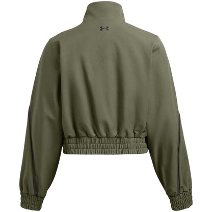 Green - Back - Under Armour Womens-Ladies Funnel Neck Long-Sleeved Top