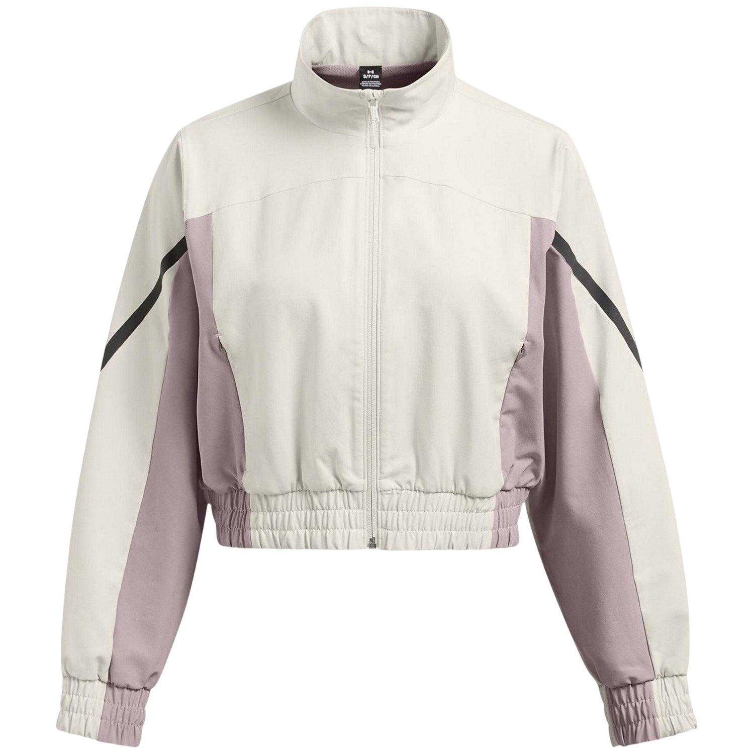 White - Front - Under Armour Womens-Ladies Funnel Neck Long-Sleeved Top