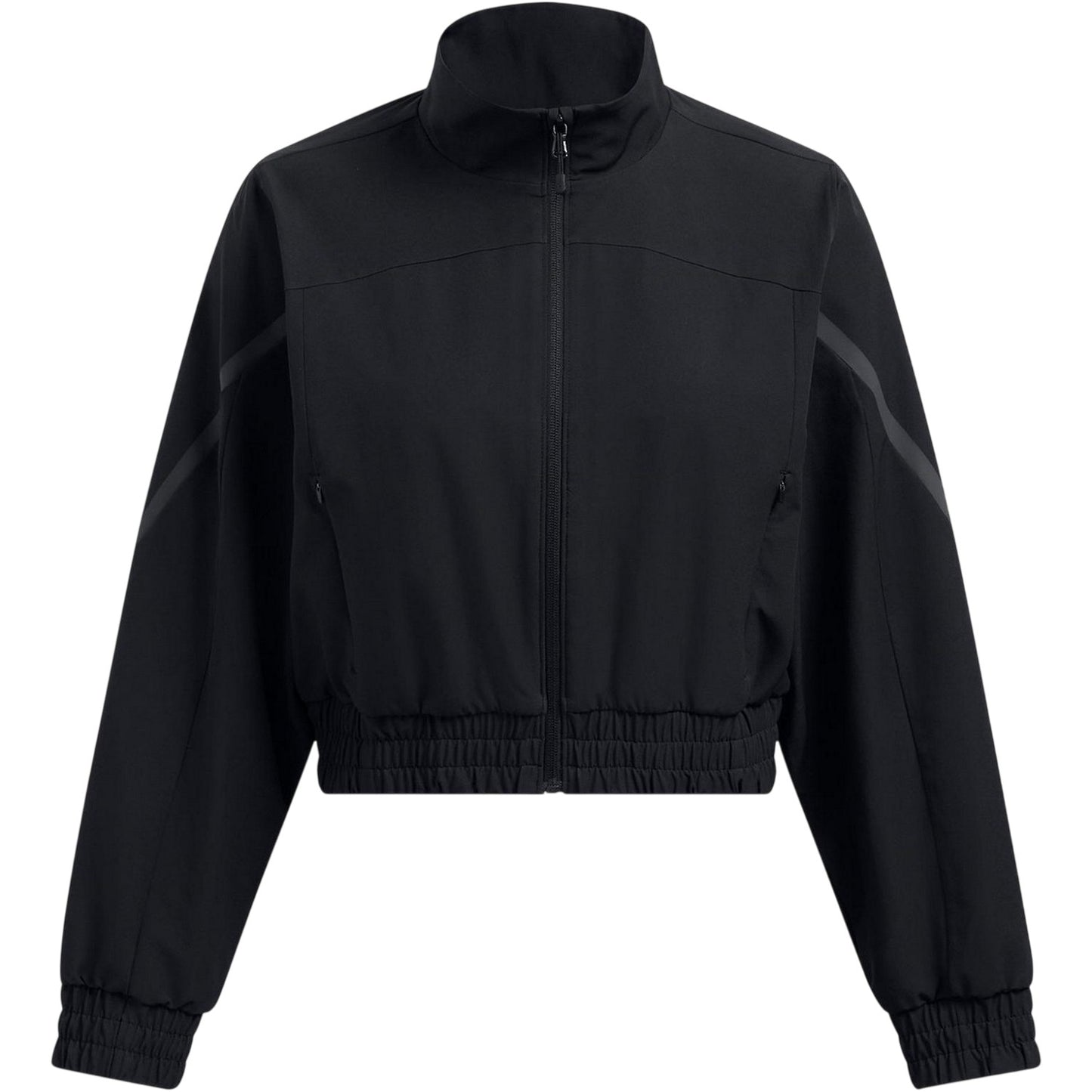 Black - Front - Under Armour Womens-Ladies Funnel Neck Long-Sleeved Top