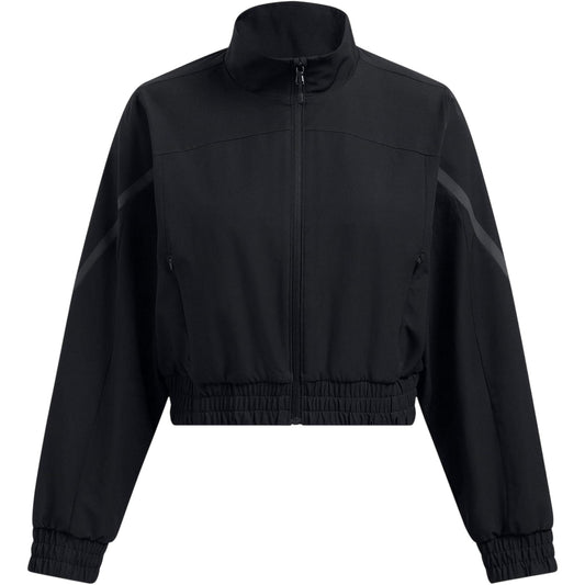 Black - Front - Under Armour Womens-Ladies Funnel Neck Long-Sleeved Top