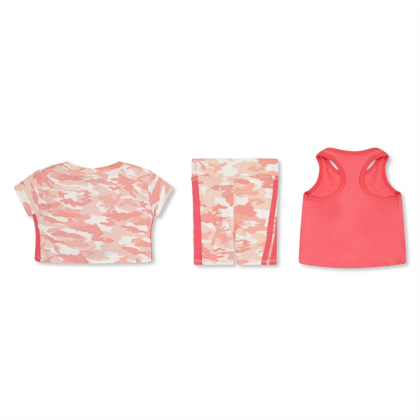 Neon-Sunset - Back - Reebok Girls Camo Top & Bottom Set Set (Pack of 3)