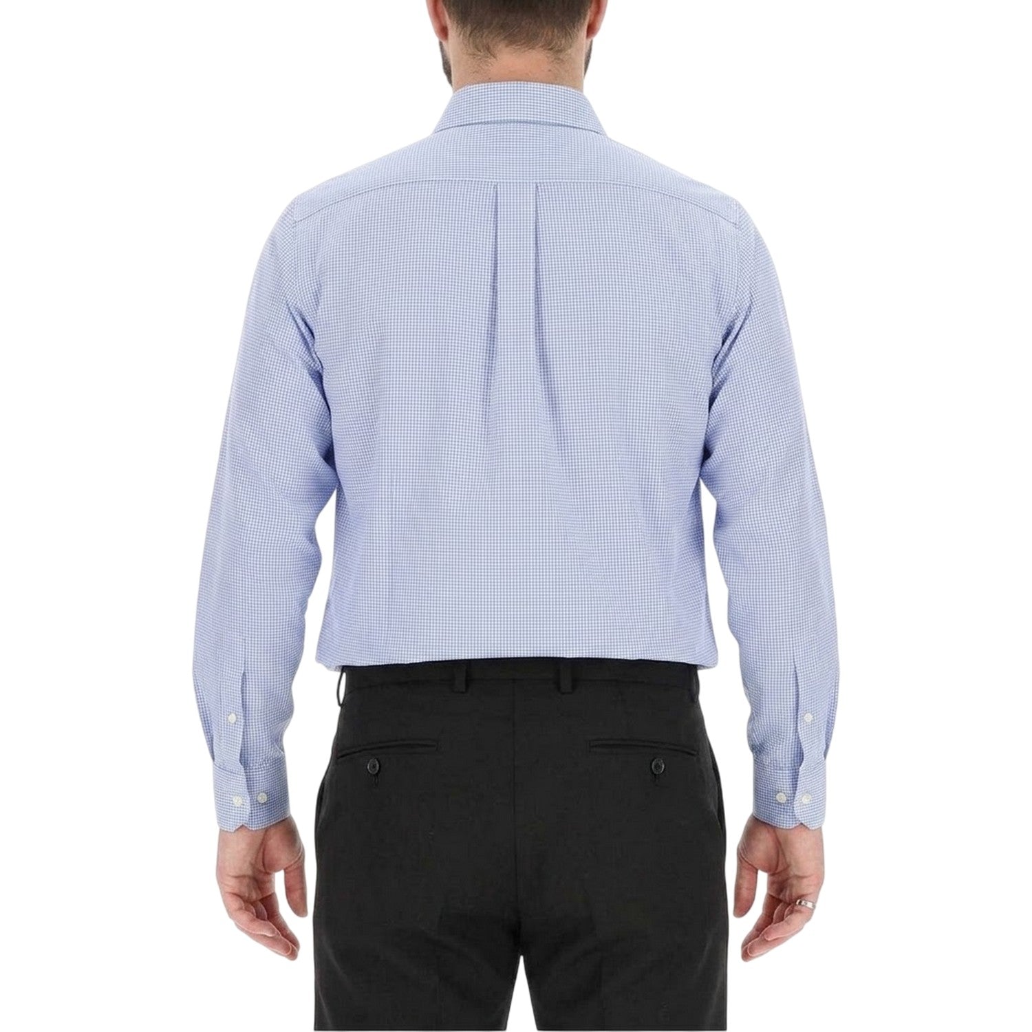 Blue - Back - Scotch And Soda Mens Collared Long-Sleeved Shirt