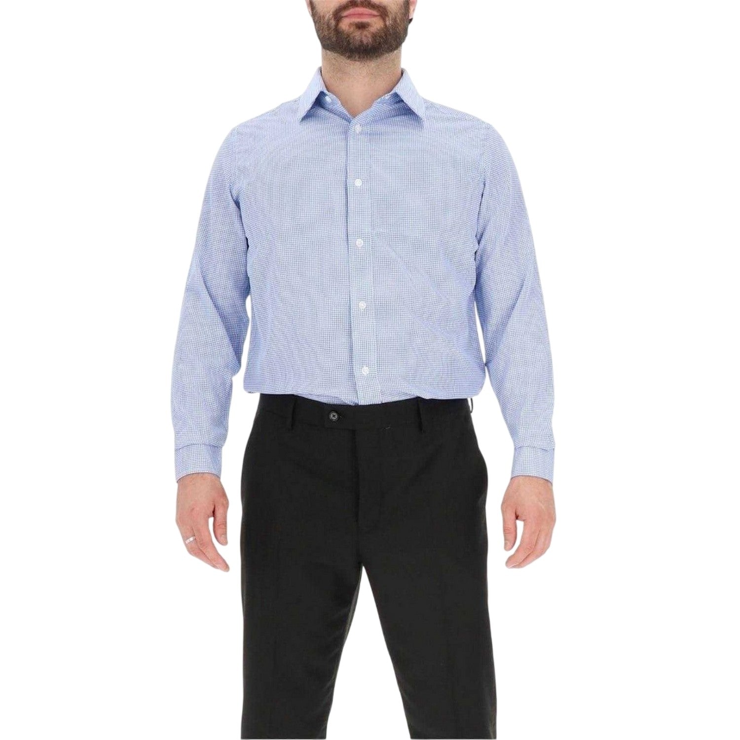 Blue - Front - Scotch And Soda Mens Collared Long-Sleeved Shirt