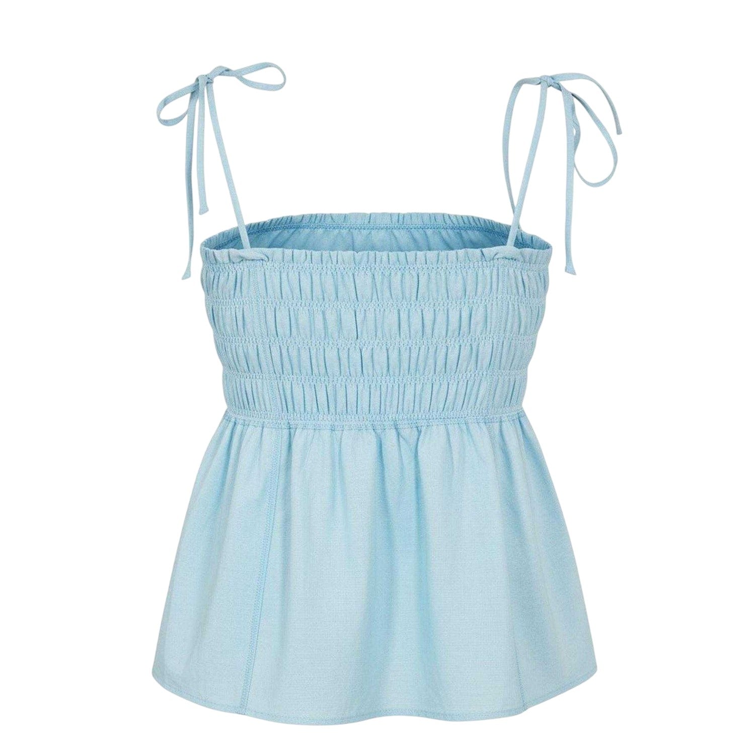 Blue - Back - Jack Wills Womens-Ladies Shirred Sleeveless Top