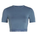 Blue - Front - Calvin Klein Womens-Ladies Gym Crop T-Shirt