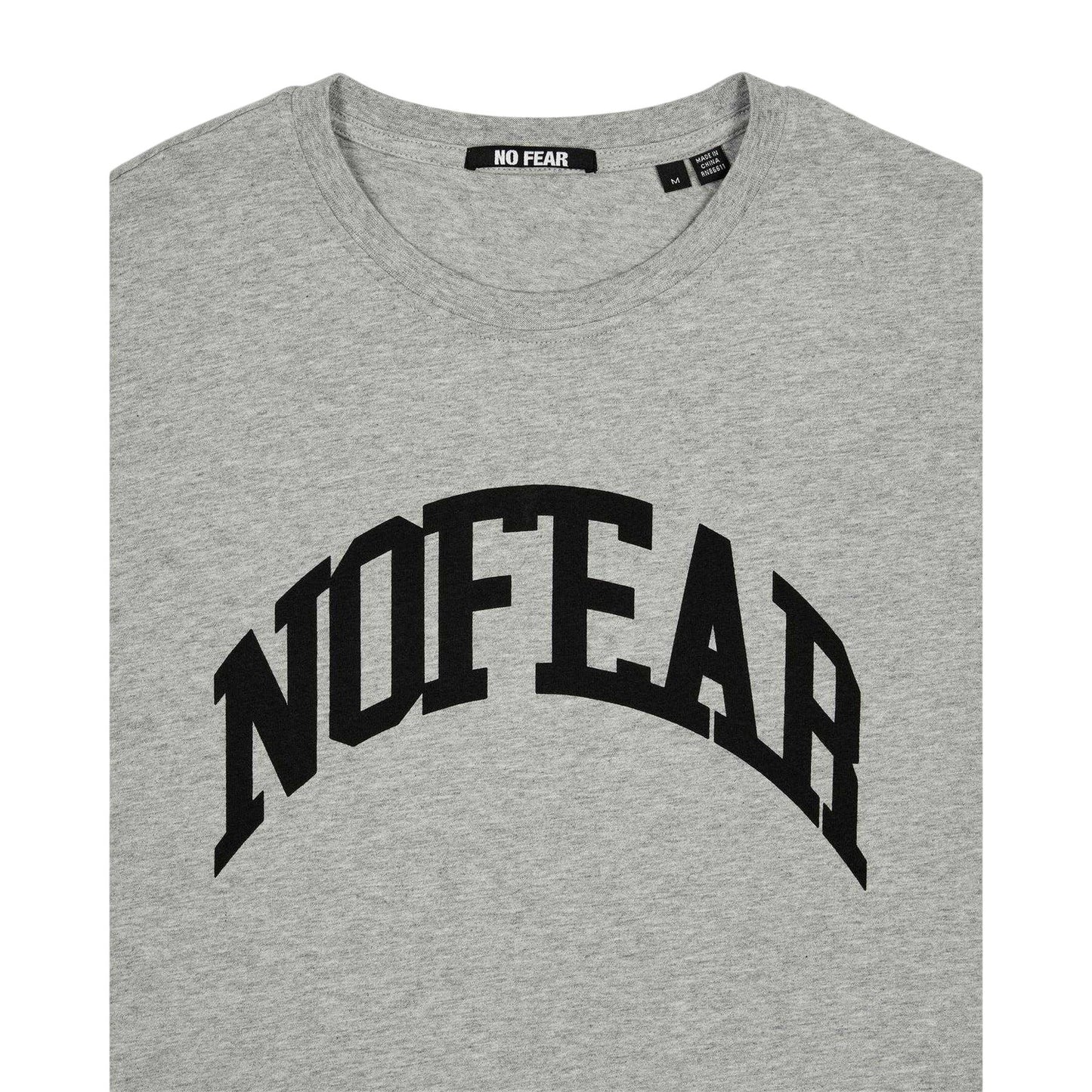 Grey - Side - No Fear Mens Large Logo T-Shirt
