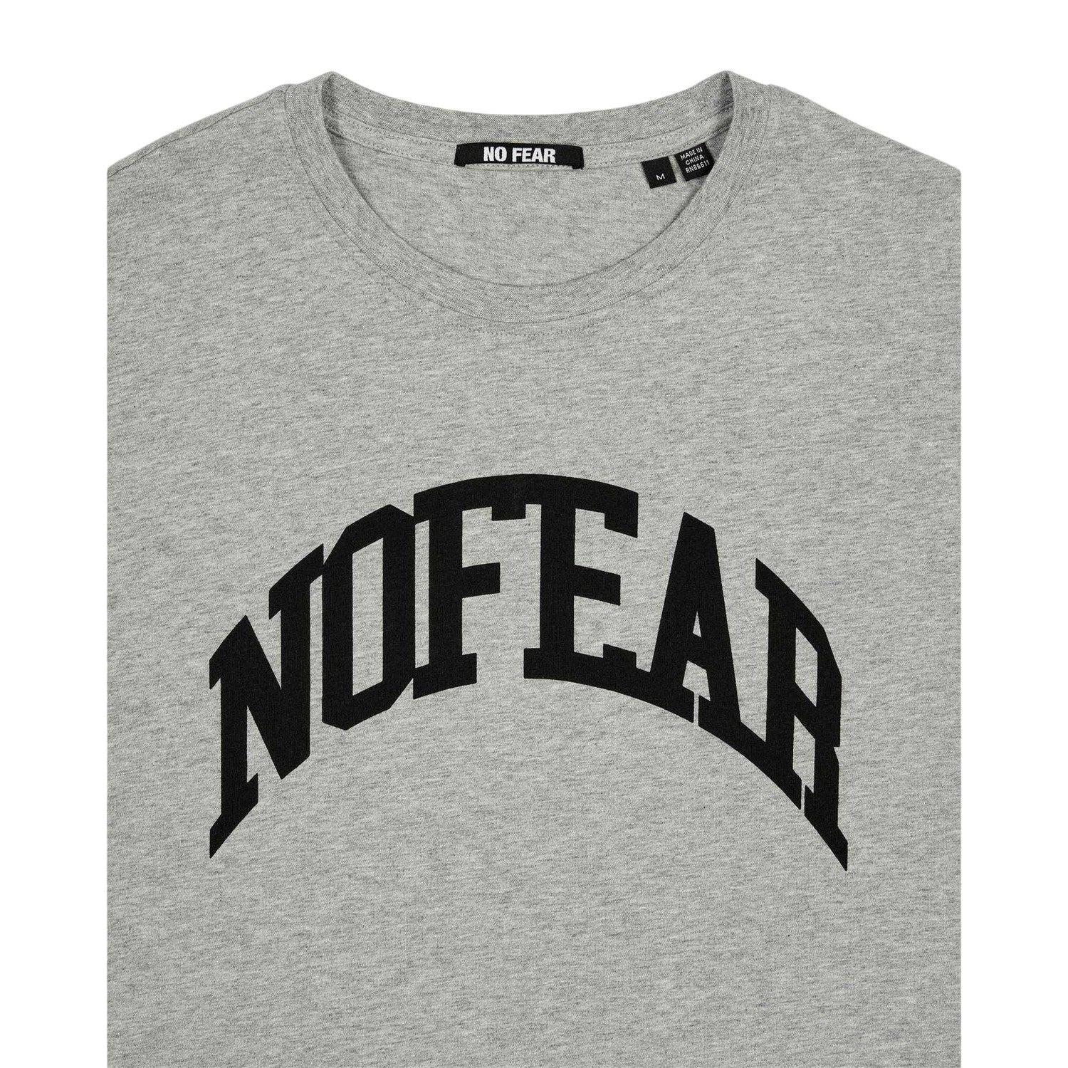 Grey - Side - No Fear Mens Large Logo T-Shirt