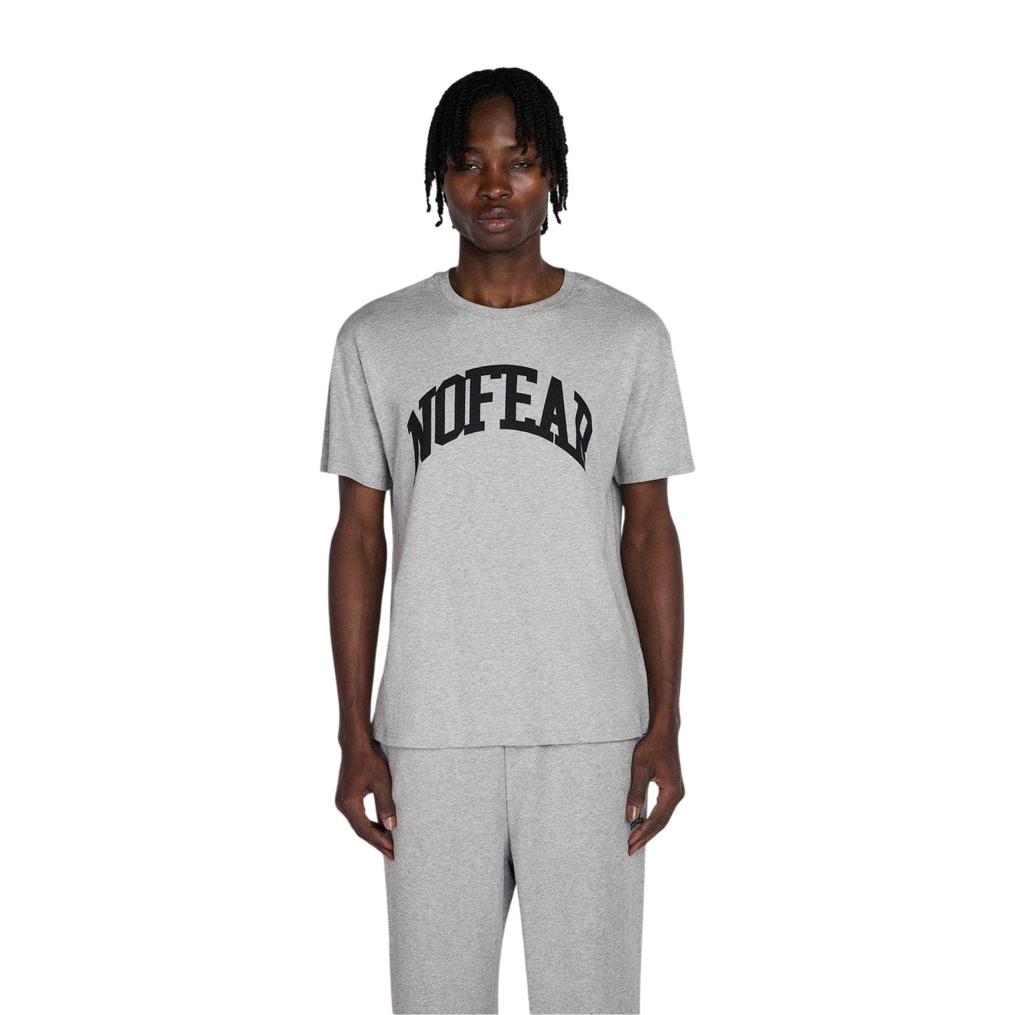 Grey - Lifestyle - No Fear Mens Large Logo T-Shirt