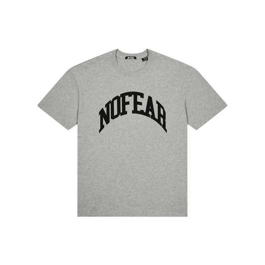 Grey - Front - No Fear Mens Large Logo T-Shirt