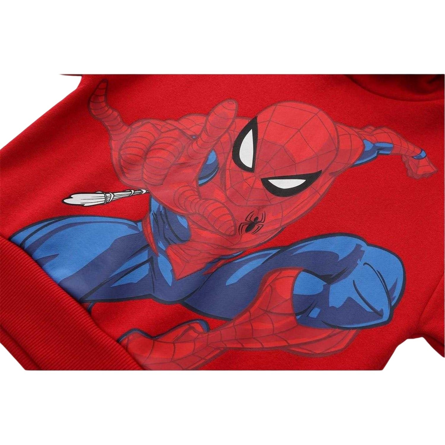 Red-Blue - Side - Spider-Man Boys Fleece Lined Hoodie