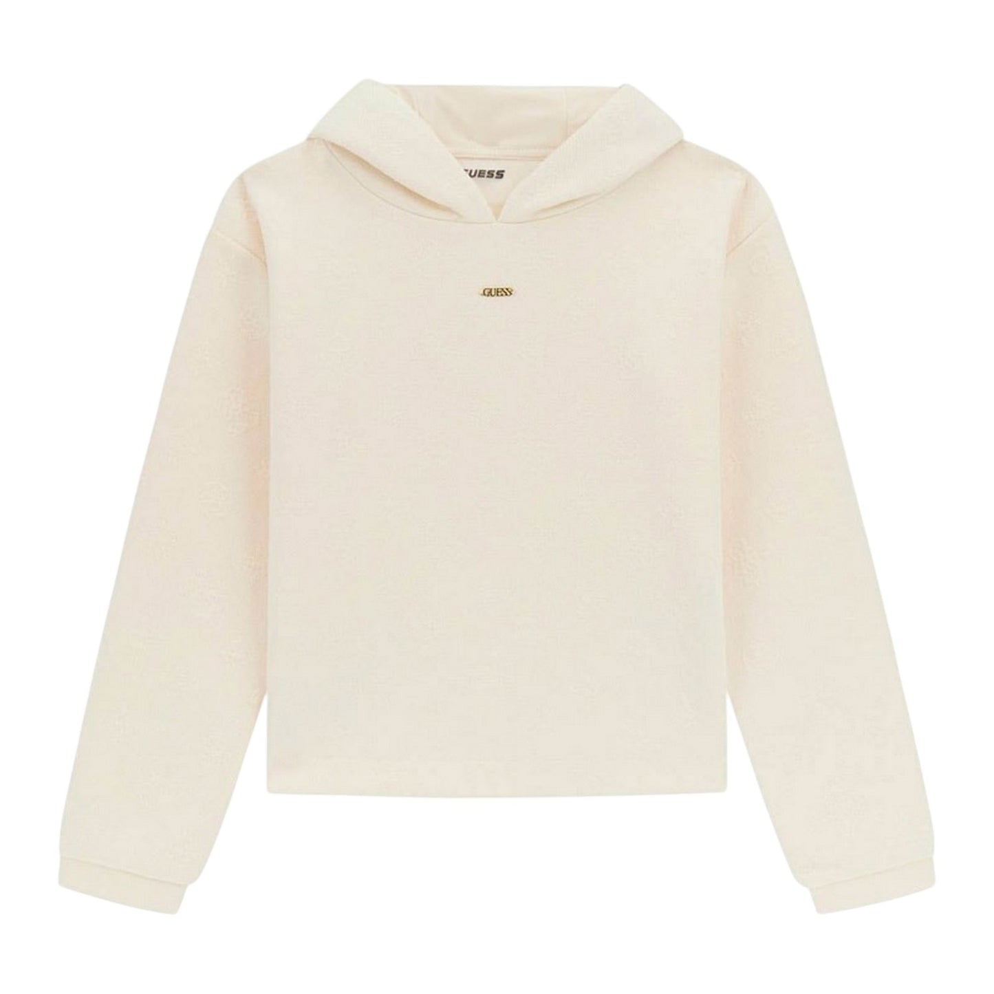 White - Front - Guess Childrens-Kids Logo Hoodie