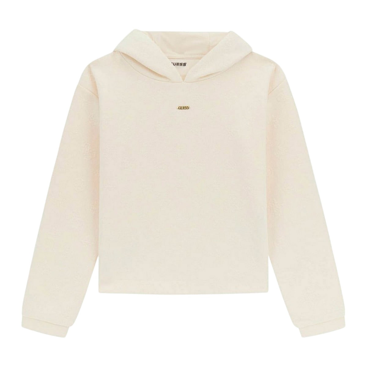 White - Front - Guess Childrens-Kids Logo Hoodie