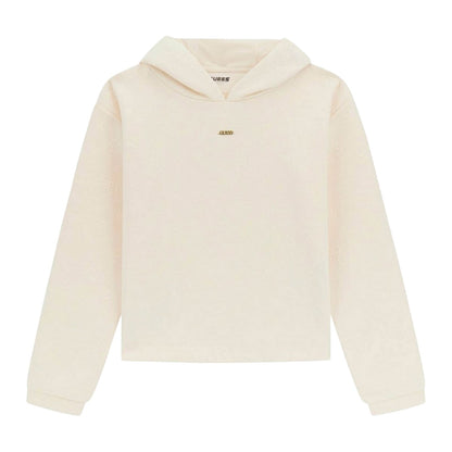 White - Front - Guess Childrens-Kids Logo Hoodie
