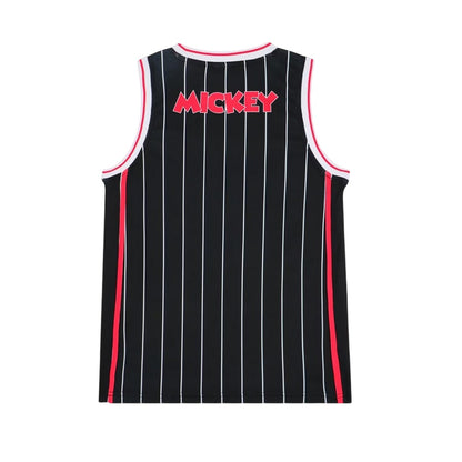 Black - Back - Mickey Mouse Childrens-Kids Basketball Top & Bottom Set