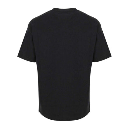 Black - Back - No Fear Mens Plain Cotton T-Shirt