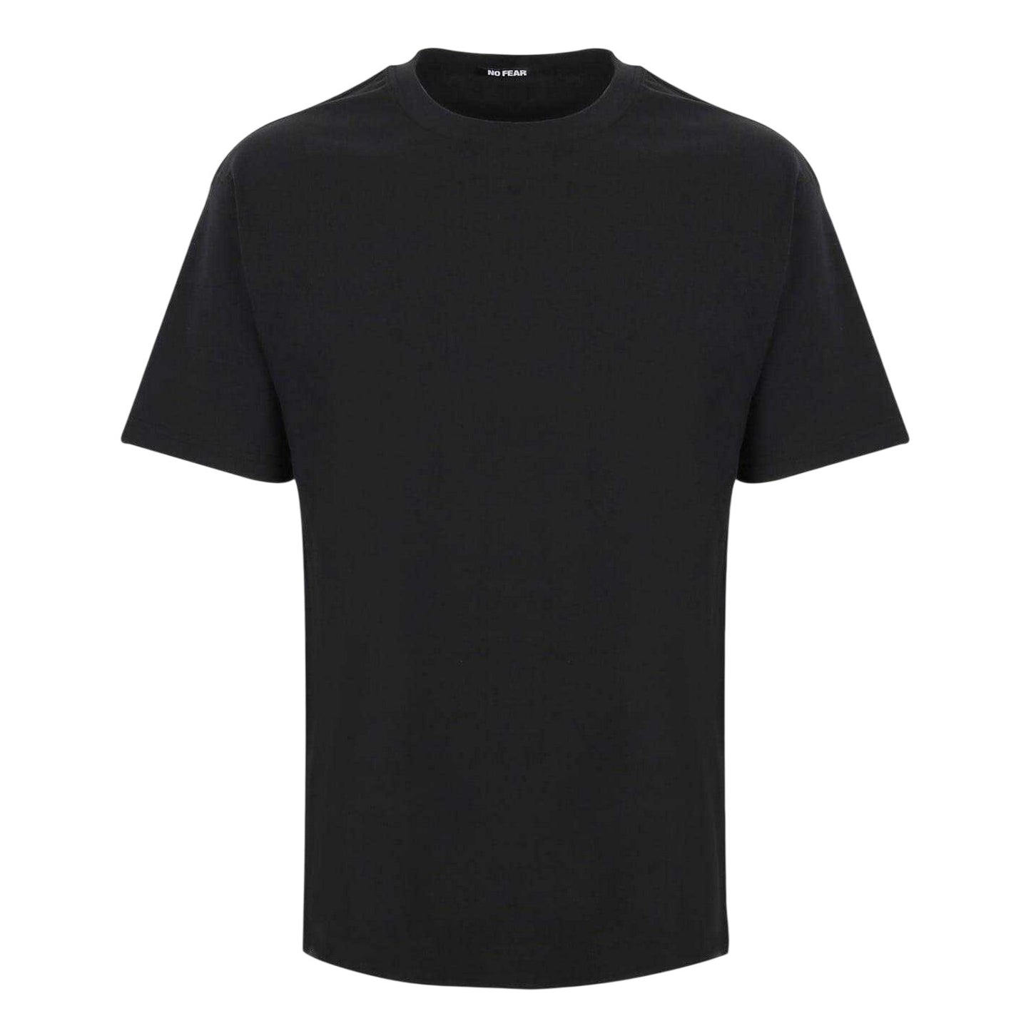 Black - Front - No Fear Mens Plain Cotton T-Shirt