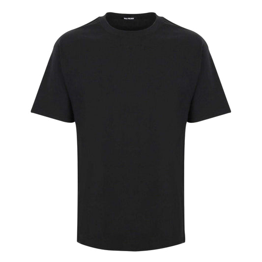 Black - Front - No Fear Mens Plain Cotton T-Shirt