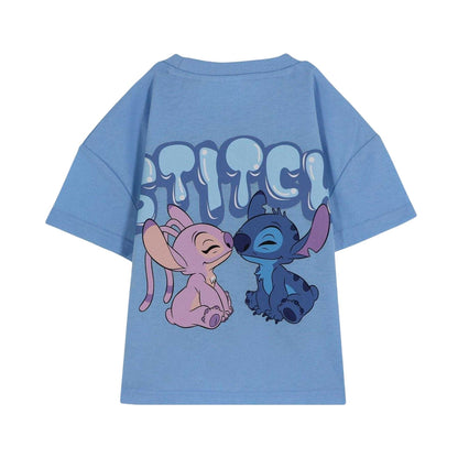 Black-Blue - Back - Lilo & Stitch Childrens-Kids Top & Bottom Set