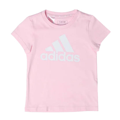 Pink - Front - Adidas Childrens-Kids Essentials T-Shirt