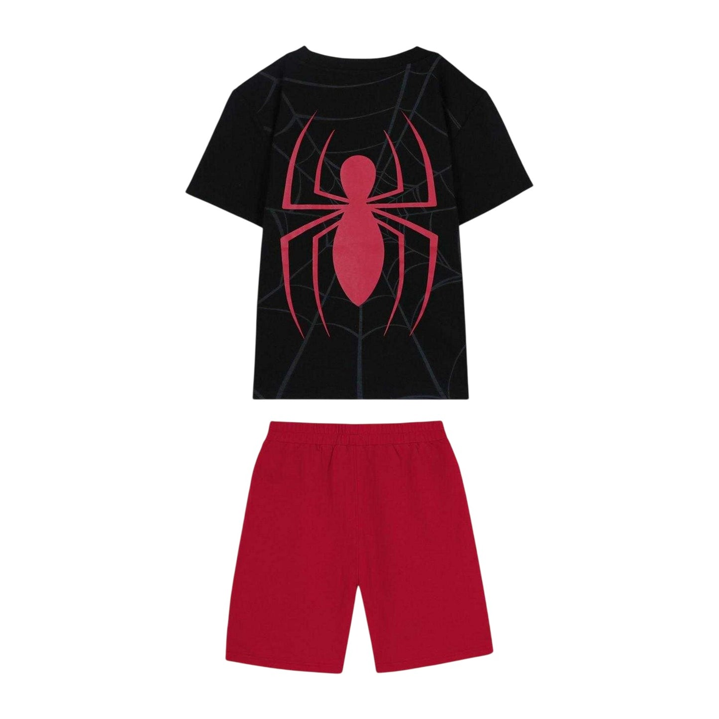 Red-Black - Back - Marvel Childrens-Kids Spider-Man Top & Bottom Set